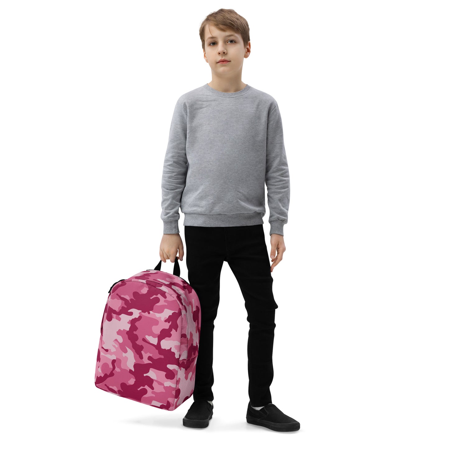 Minimalist Backpack- Camo Dark Pink