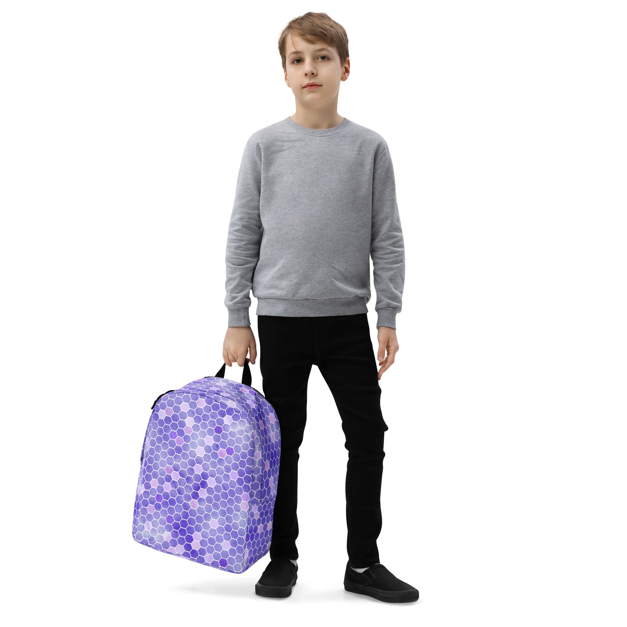 Minimalist Backpack- Honeycomb Purple