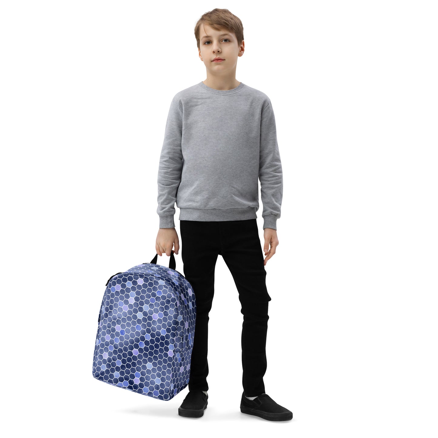 Minimalist Backpack- Honeycomb Blue