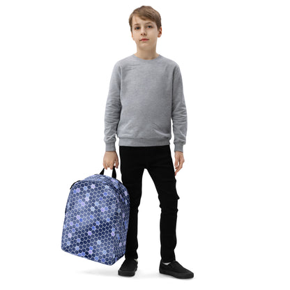 Minimalist Backpack- Honeycomb Blue