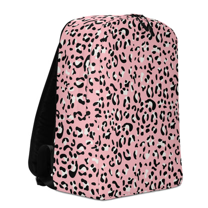 Minimalist Backpack- Leopard print Baby Pink