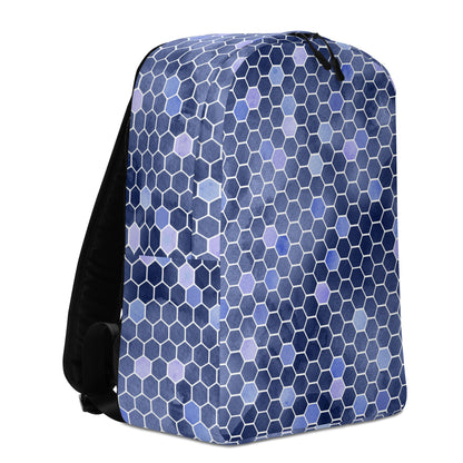 Minimalist Backpack- Honeycomb Blue
