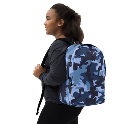 Minimalist Backpack- Camo Blue And Black