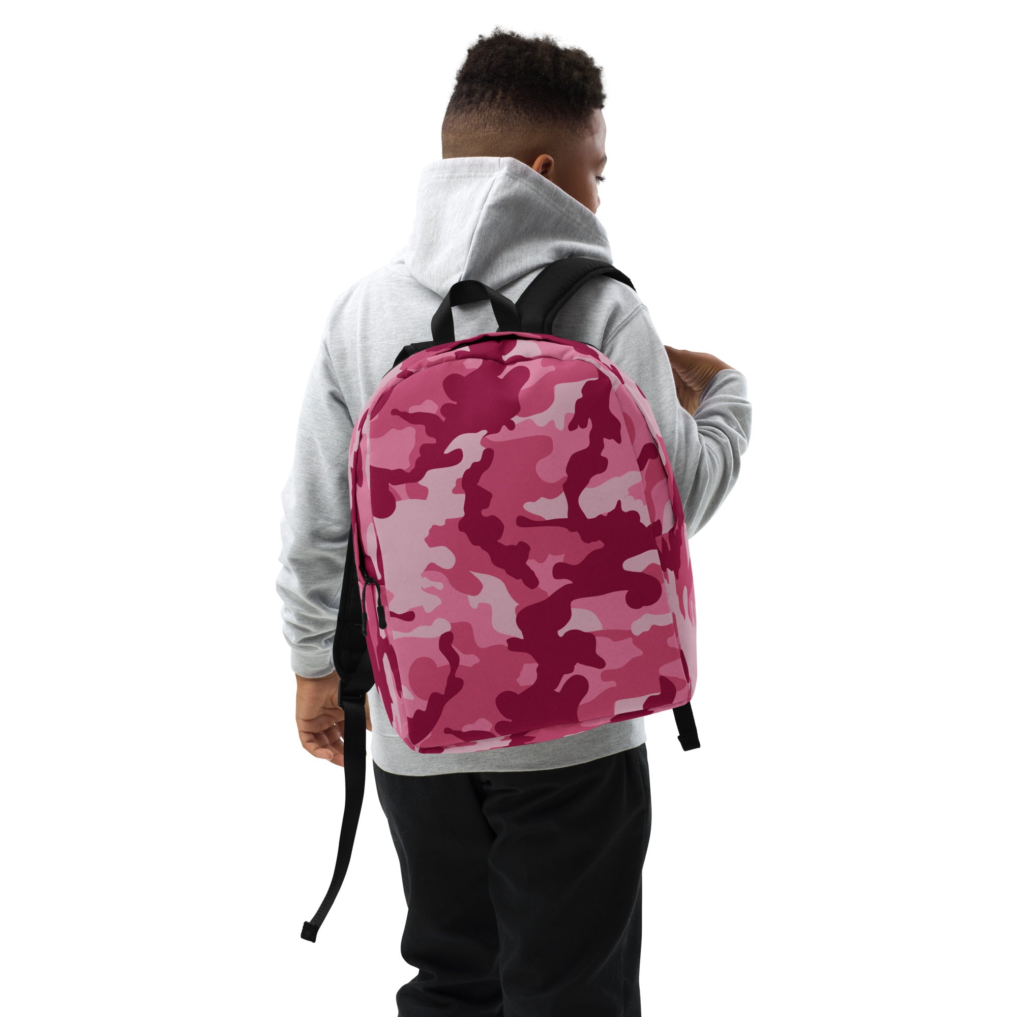Minimalist Backpack- Camo Dark Pink