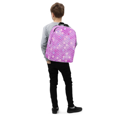Minimalist Backpack- Honeycomb Pink