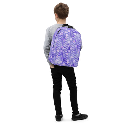 Minimalist Backpack- Honeycomb Purple