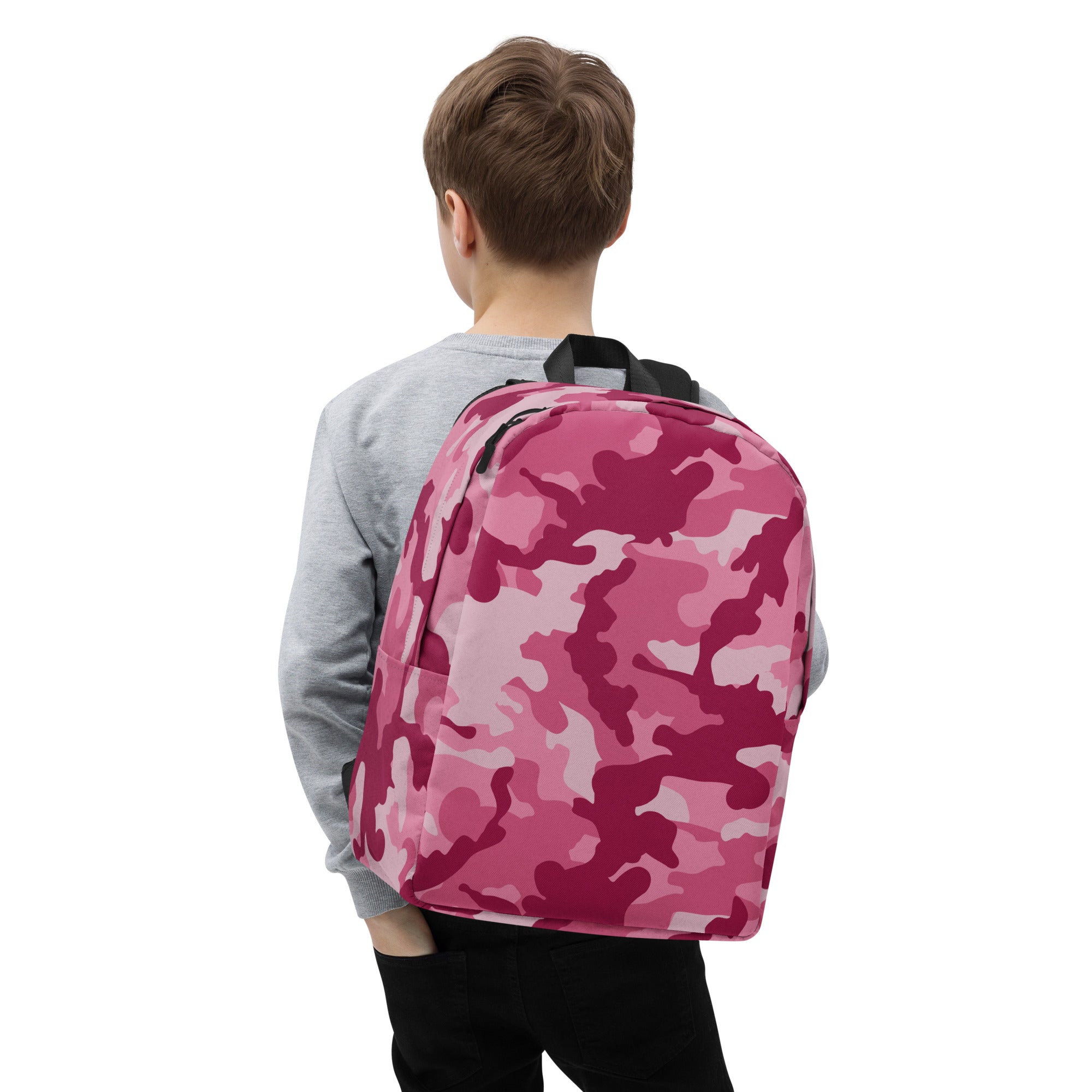 Minimalist Backpack- Camo Dark Pink