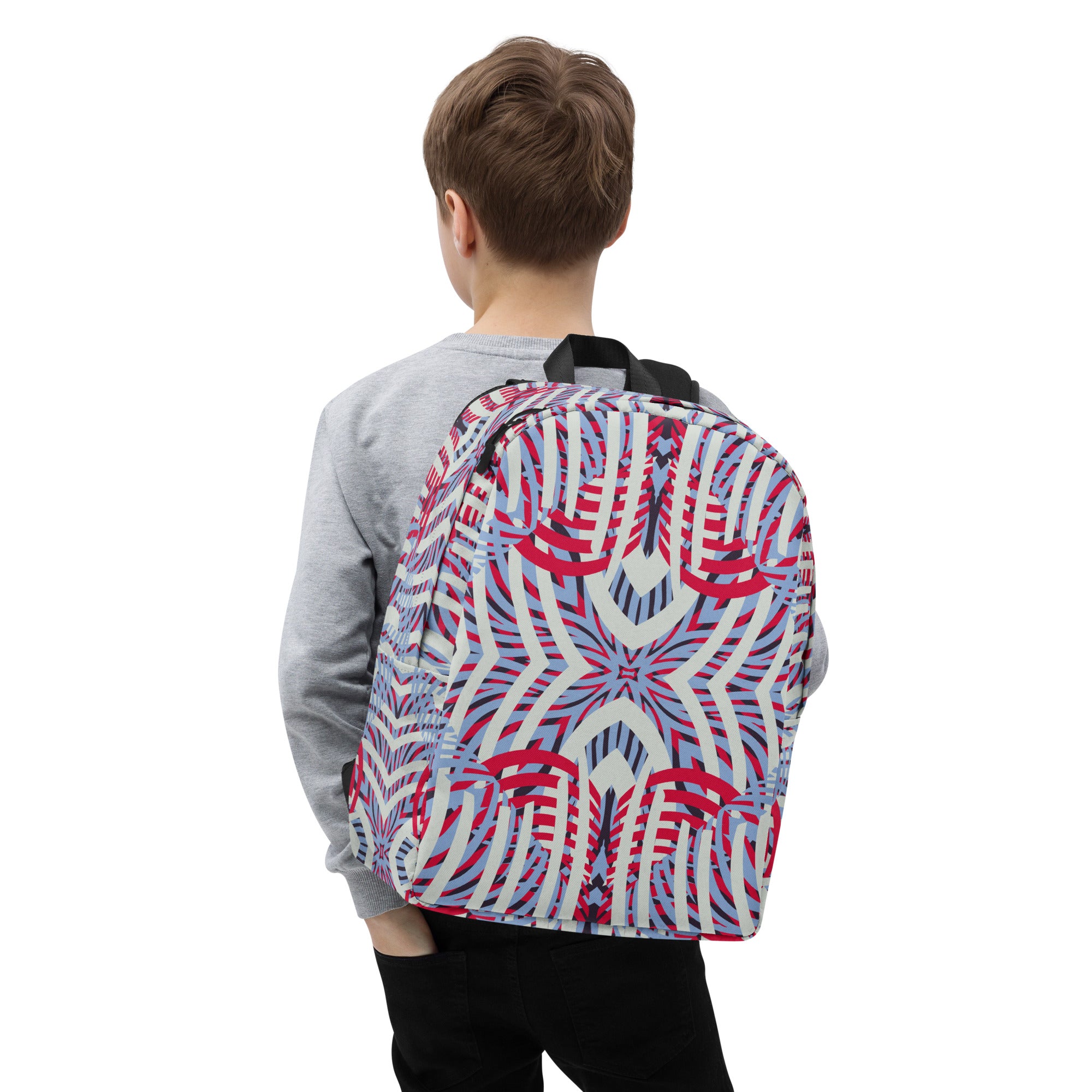 Minimalist Backpack- African Motif Pattern 01