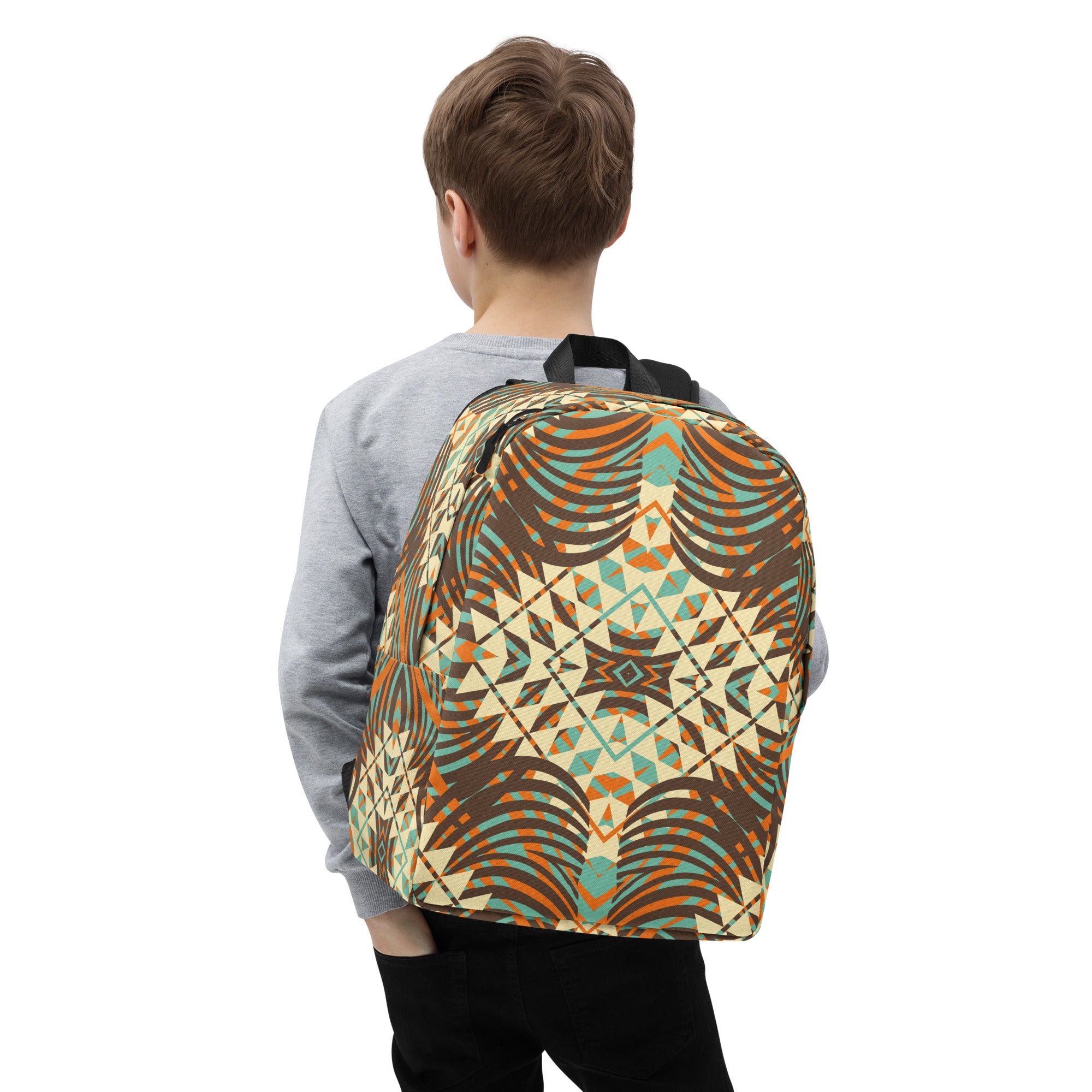 Minimalist Backpack- African Motif Pattern 04