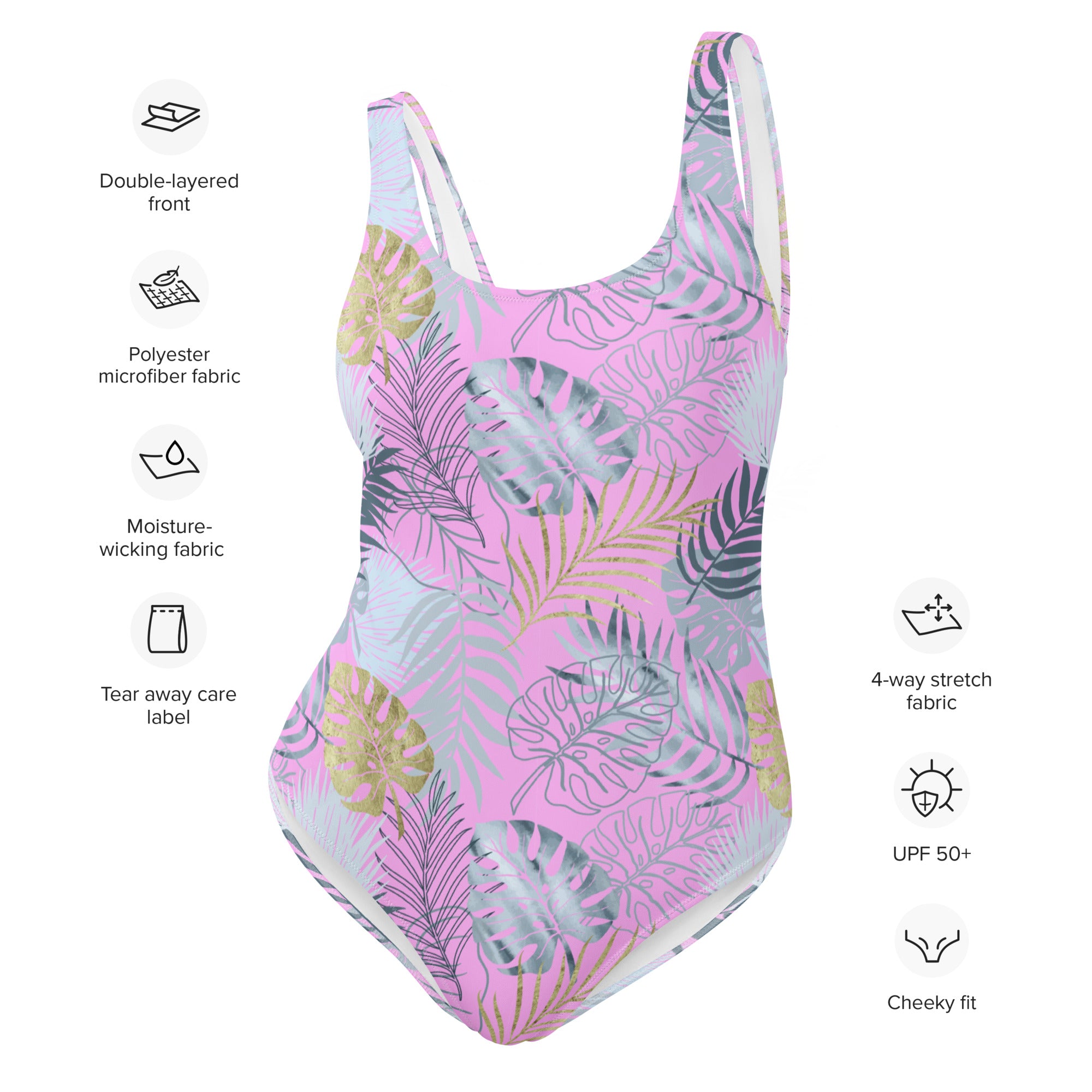 One-Piece Swimsuit- Tropical Pink