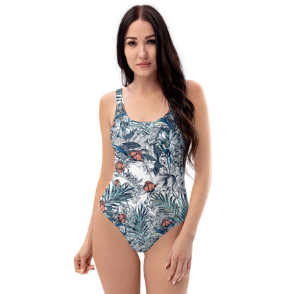 One-Piece Swimsuit- Palm leafs
