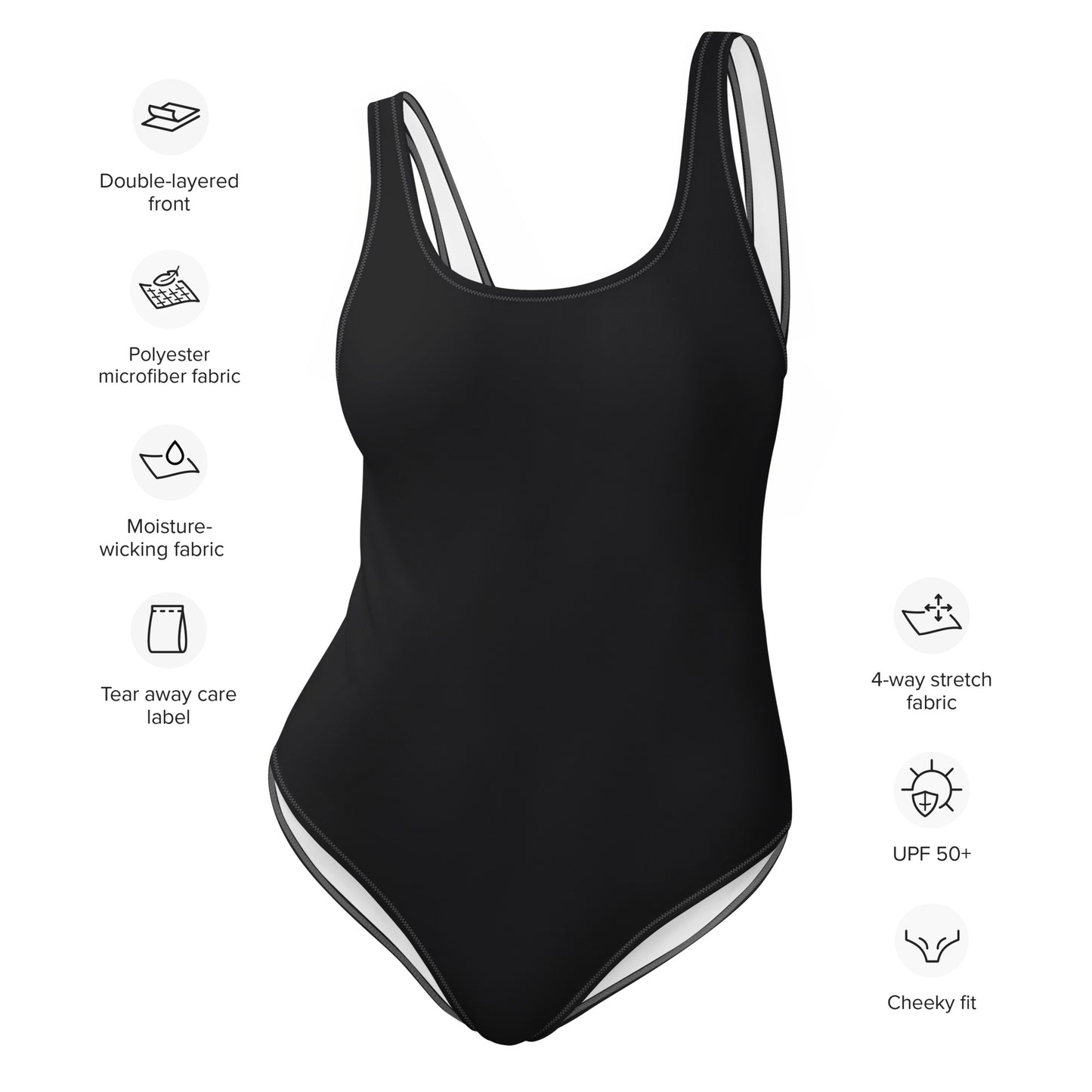 One-Piece Swimsuit- Black