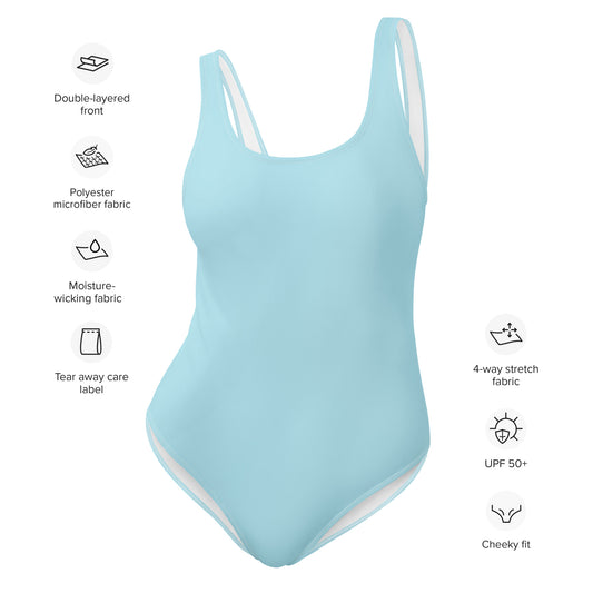 One-Piece Swimsuit- Cyan