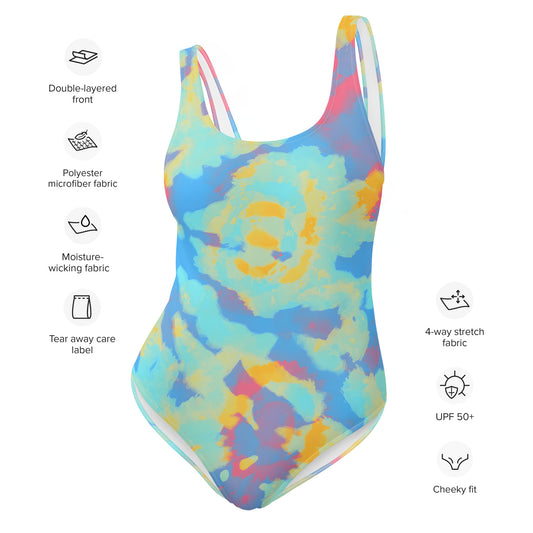 One-Piece Swimsuit- Hang Loose Tie Dye Pattern II