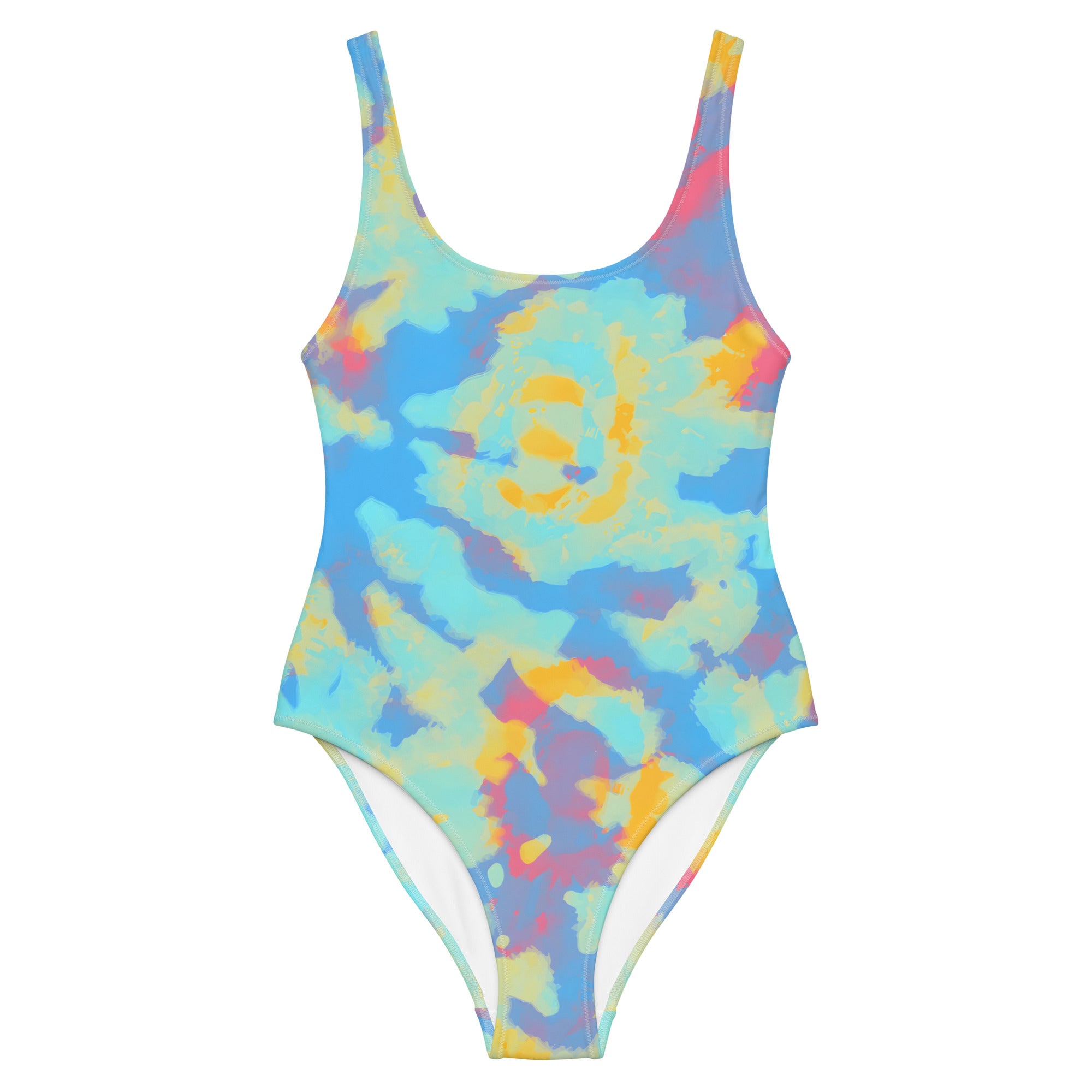 One-Piece Swimsuit- Hang Loose Tie Dye Pattern 02