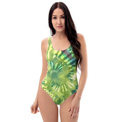 One-Piece Swimsuit- Hang Loose Tie Dye Pattern III