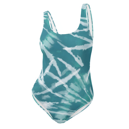 One-Piece Swimsuit- Hang Loose Tie Dye Pattern V