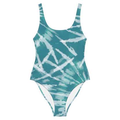 One-Piece Swimsuit- Hang Loose Tie Dye Pattern V