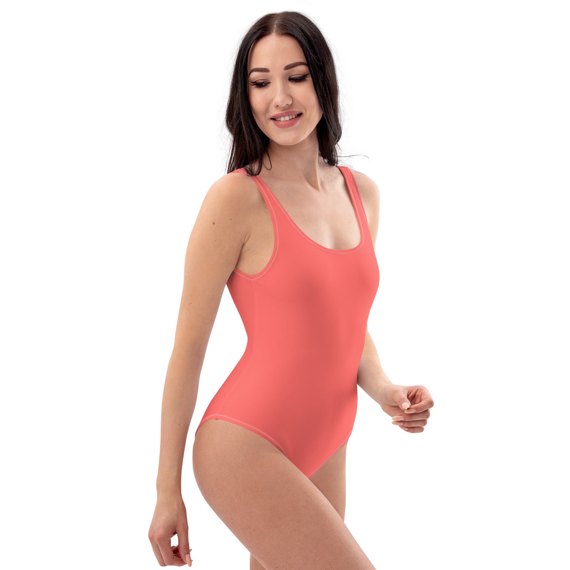 One-Piece Swimsuit- Coral