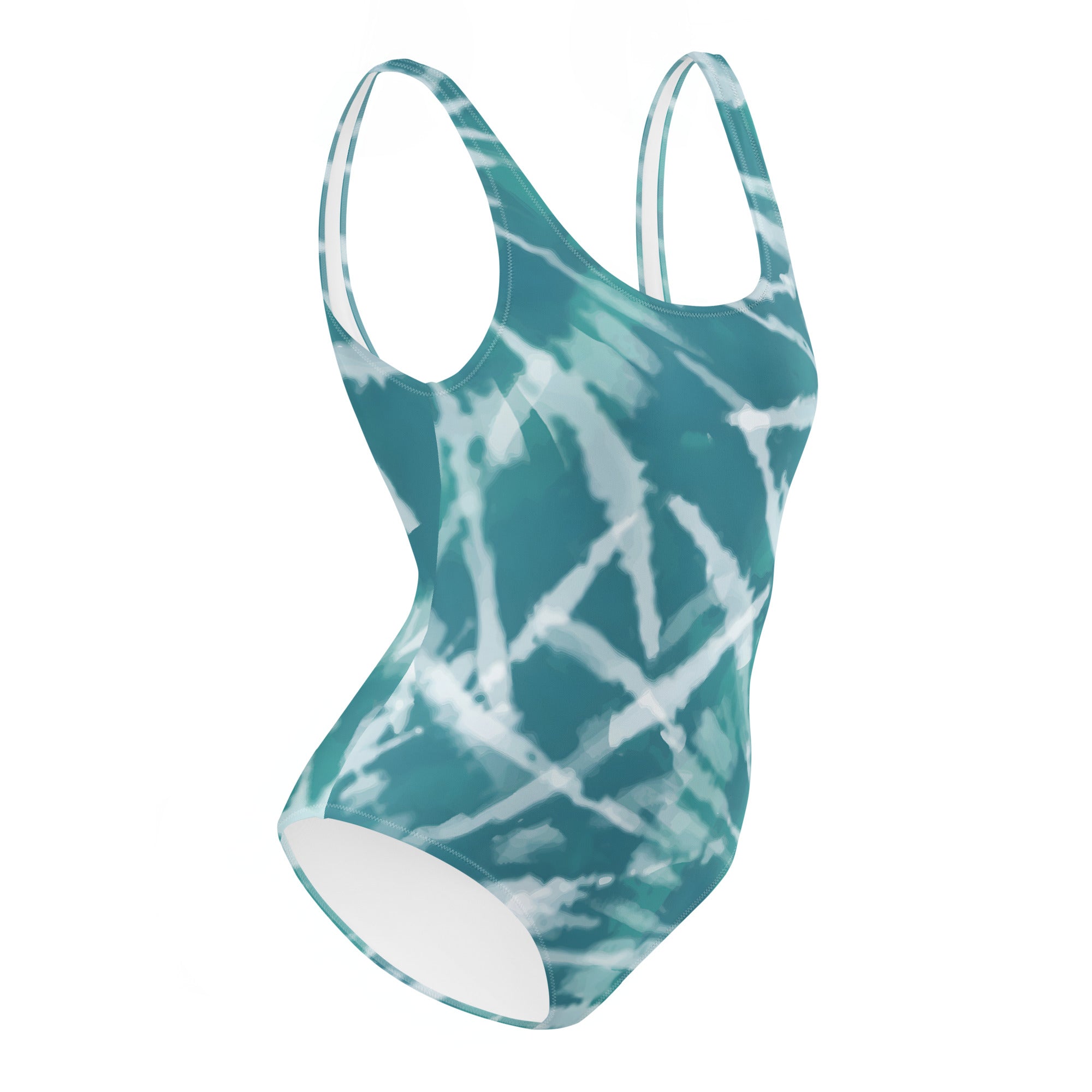 One-Piece Swimsuit- Hang Loose Tie Dye Pattern V