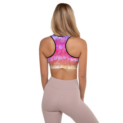 Padded Sports Bra- Tie dye stripes