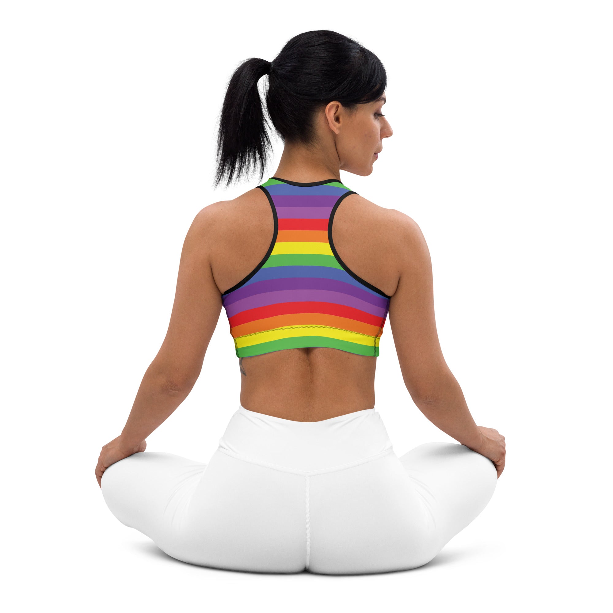 Padded Sports Bra- Rainbow