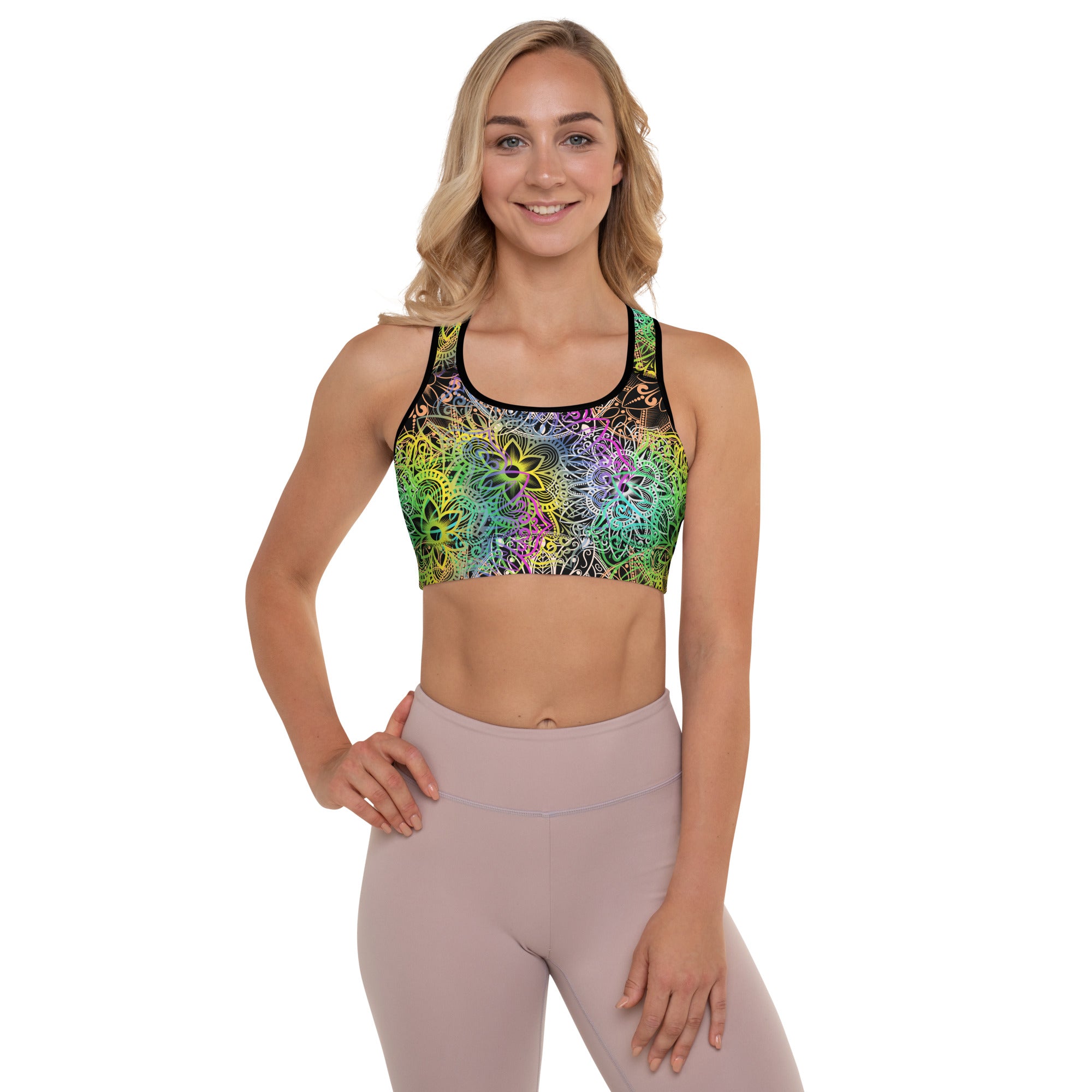 Padded Sports Bra- Mandala Multicolor