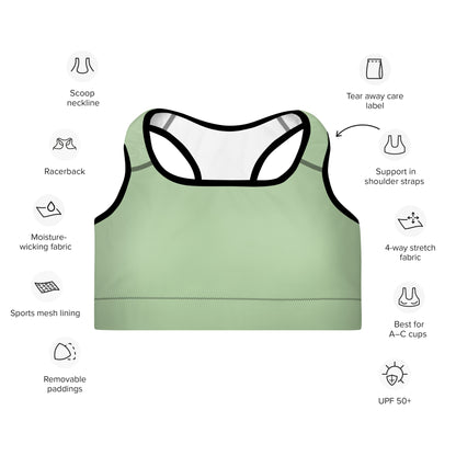 Padded Sports Bra- Light Green