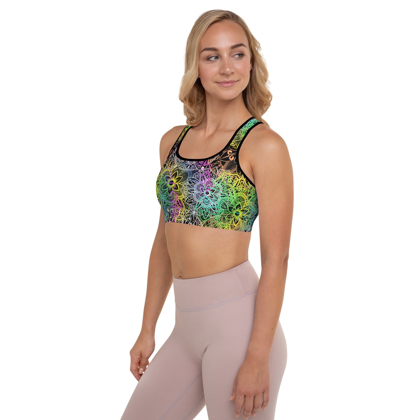 Padded Sports Bra- Mandala Multicolor