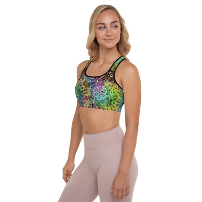 Padded Sports Bra- Mandala Multicolor