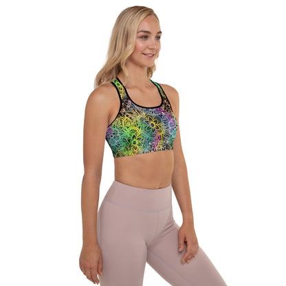 Padded Sports Bra- Mandala Multicolor