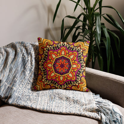 Premium Pillow Case- Boho festival mandala VII