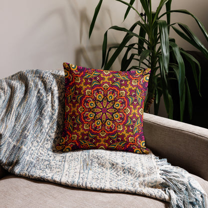 Premium Pillow Case- Boho festival mandala VIII