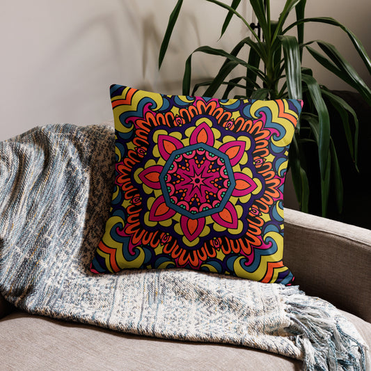 Premium Pillow Case- Boho festival mandala III