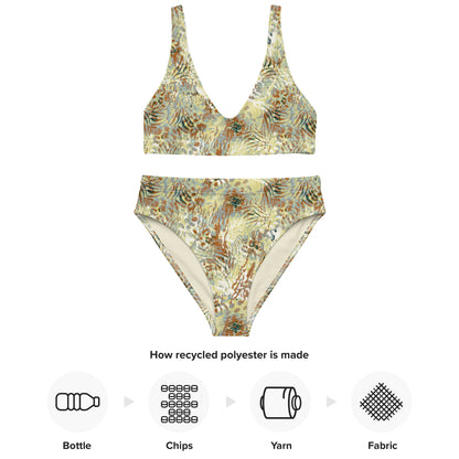 Recycled high-waisted bikini- Wilderness Design II