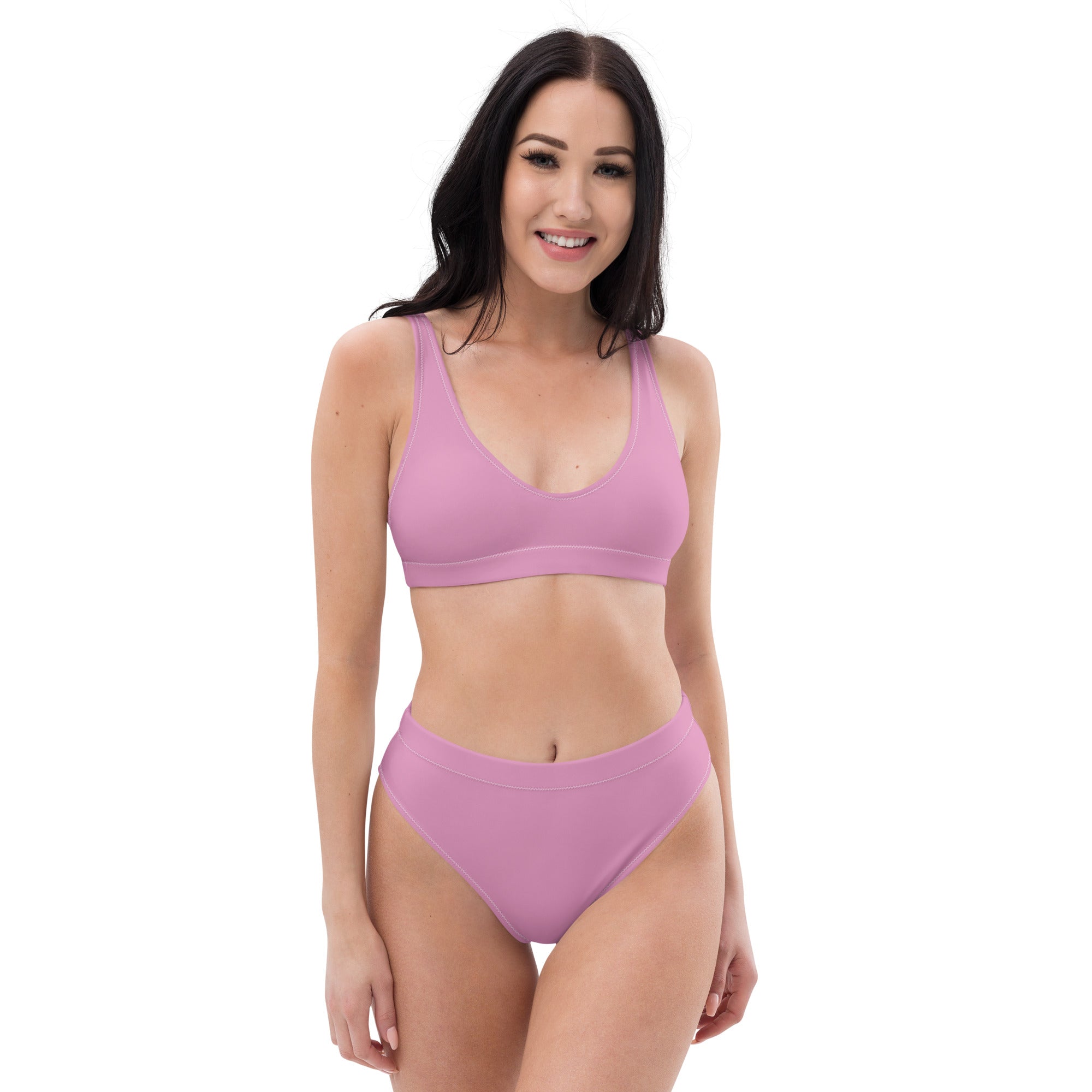 Recycled high-waisted bikini- Pink