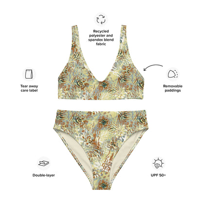 Recycled high-waisted bikini- Wilderness Design II