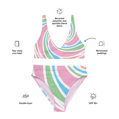 Recycled high-waisted bikini- Twister