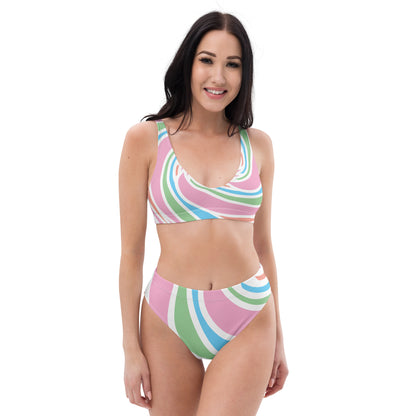 Recycled high-waisted bikini- Twister