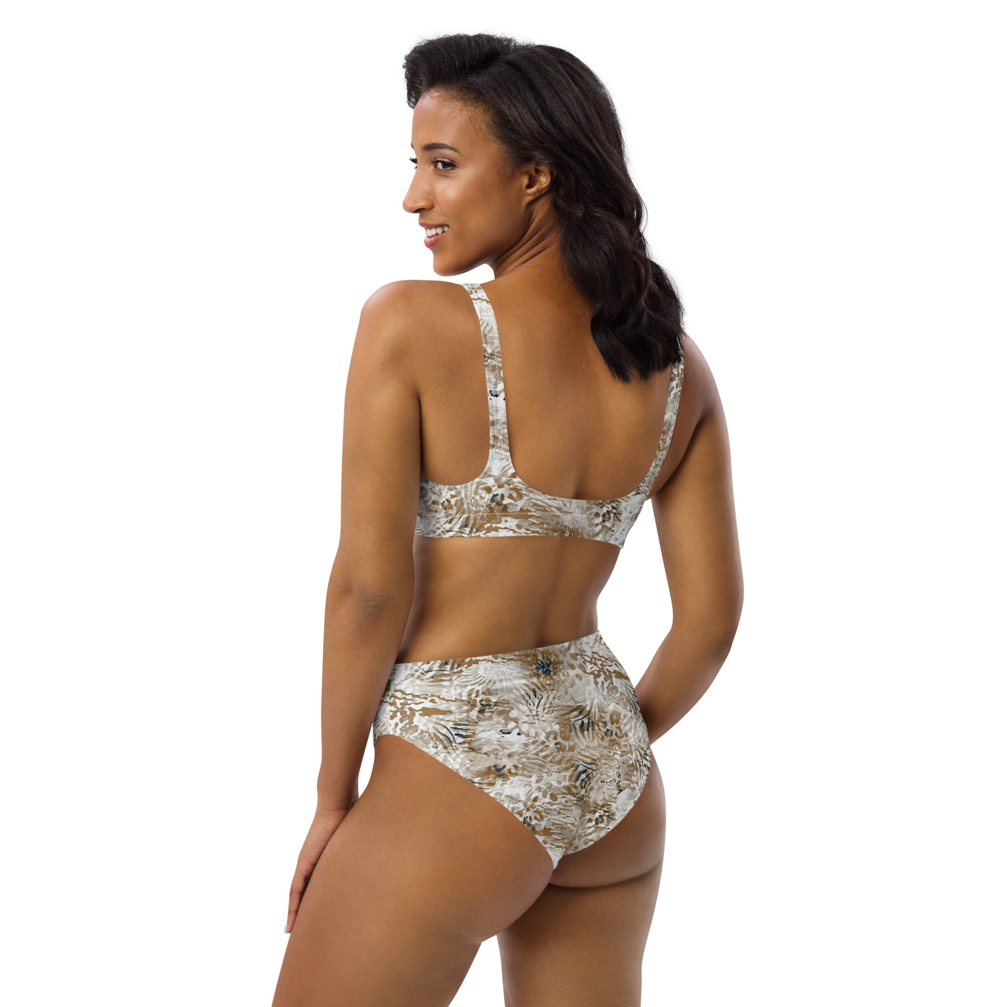 Recycled high-waisted bikini- Wilderness Design 01