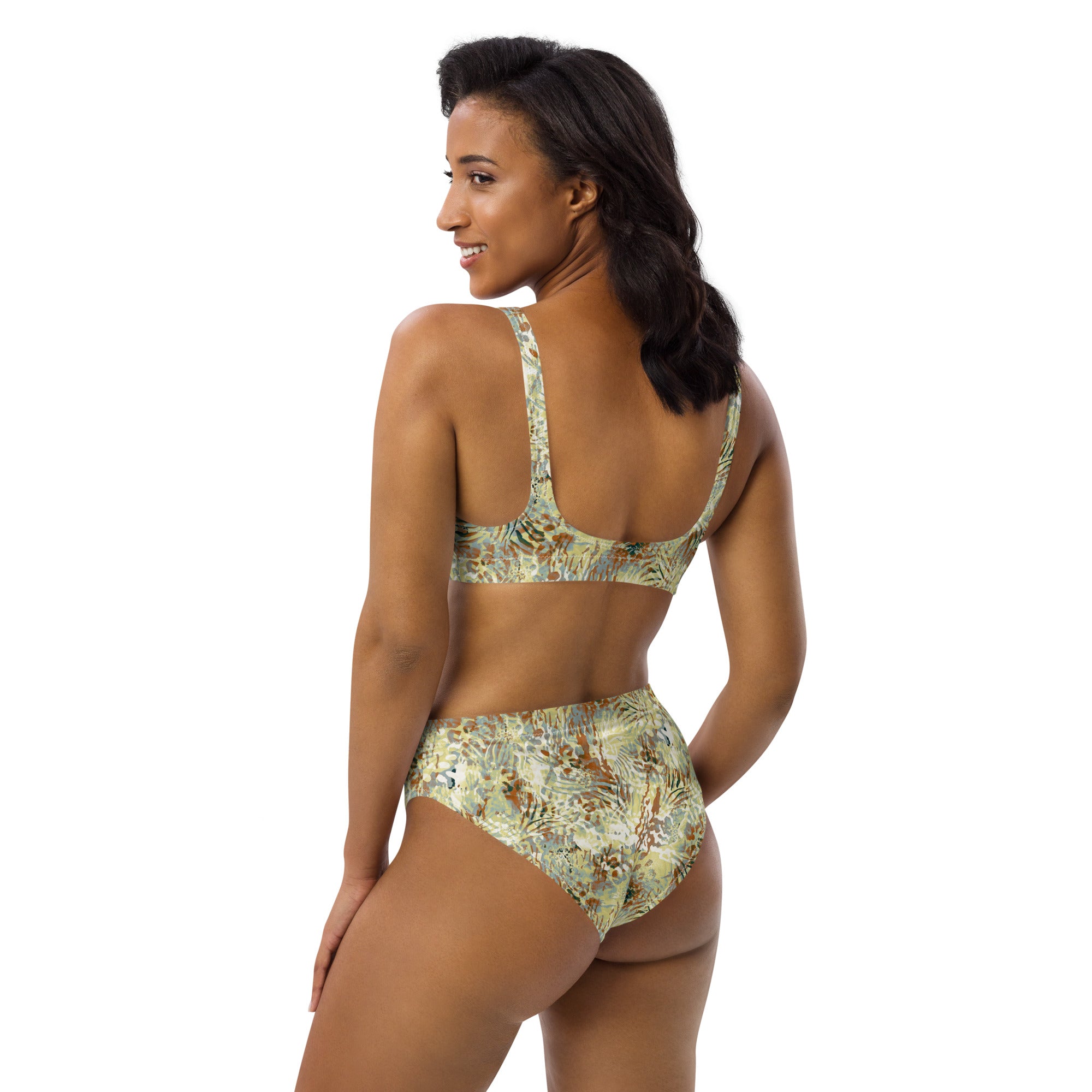 Recycled high-waisted bikini- Wilderness Design II