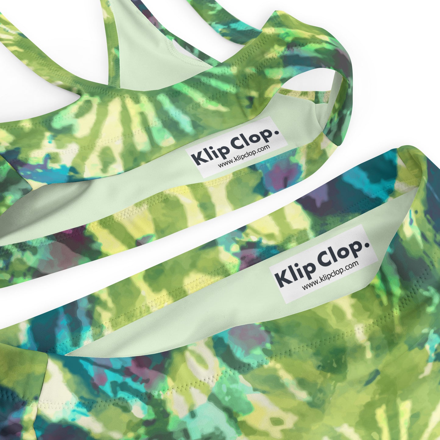 Recycled high-waisted bikini- Hang Loose Tie Dye Pattern III