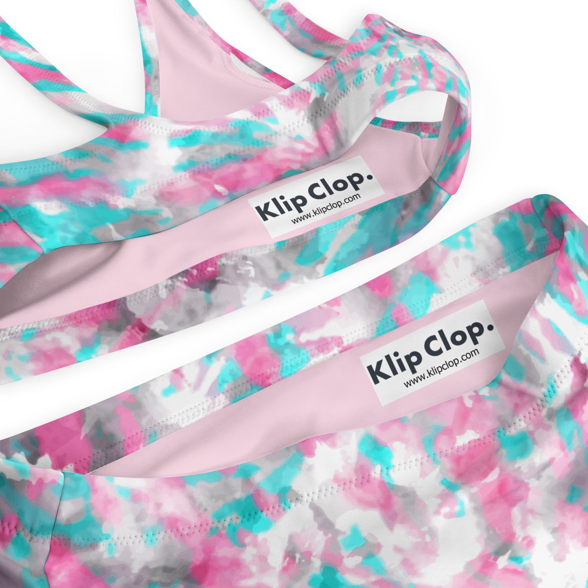 Recycled high-waisted bikini- Hang Loose Tie Dye Pattern 04