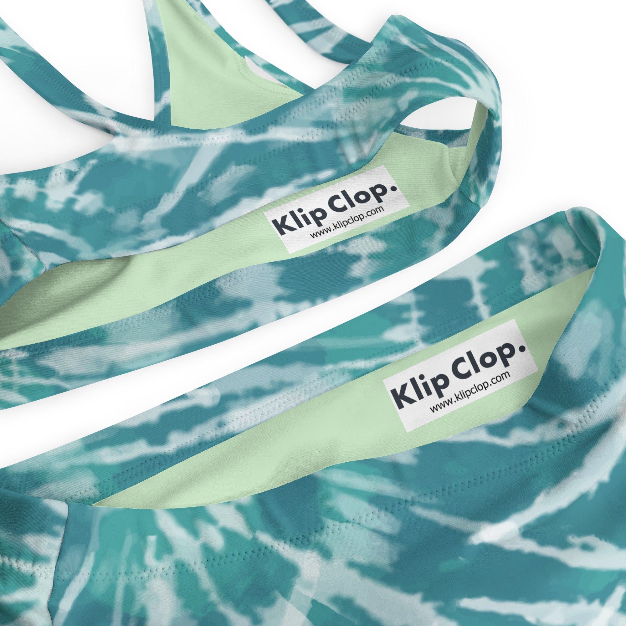 Recycled high-waisted bikini- Hang Loose Tie Dye Pattern 05