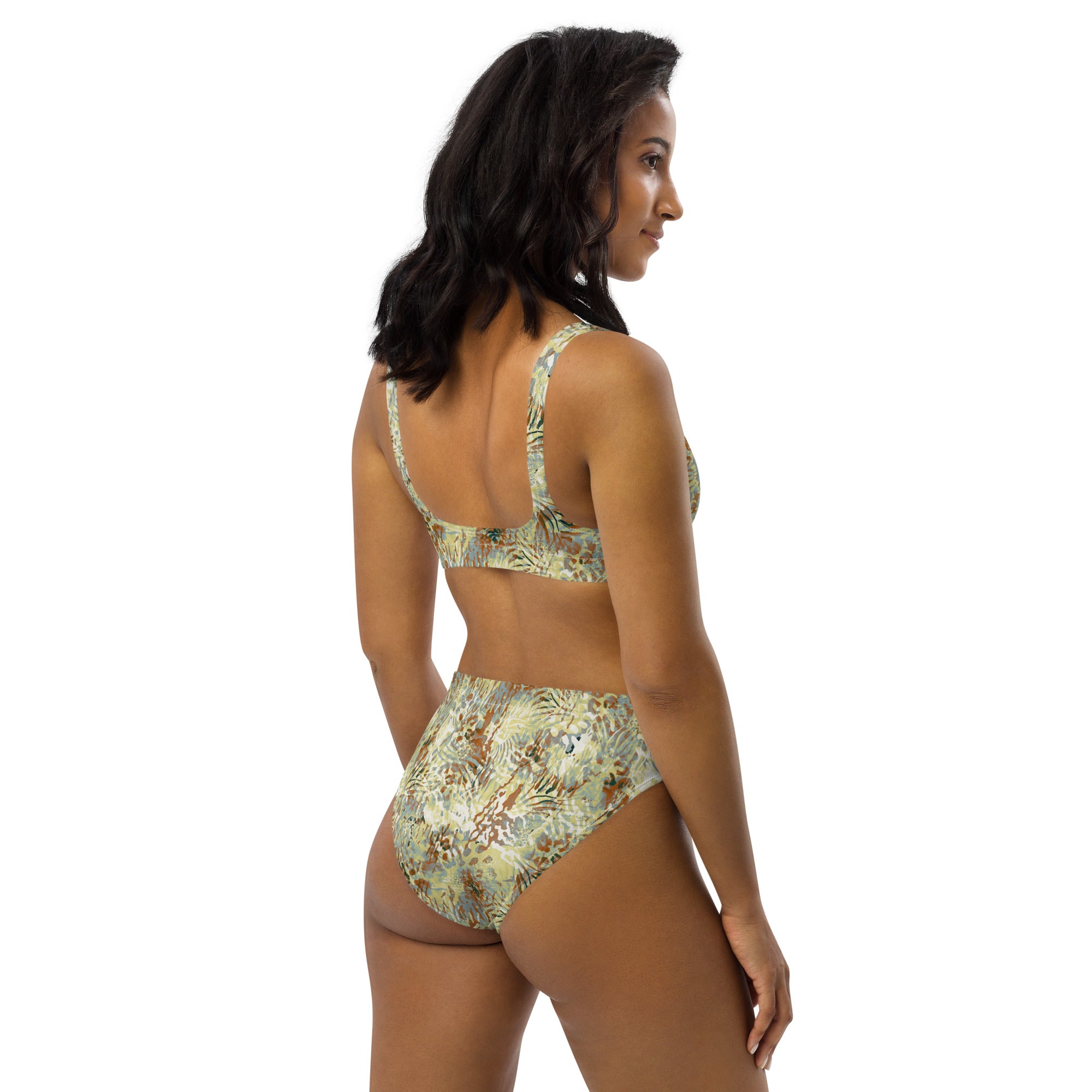 Recycled high-waisted bikini- Wilderness Design II