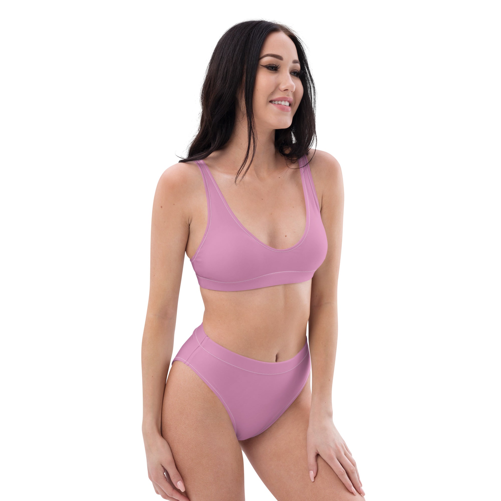 Recycled high-waisted bikini- Pink