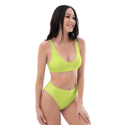 Recycled high-waisted bikini- Yellow