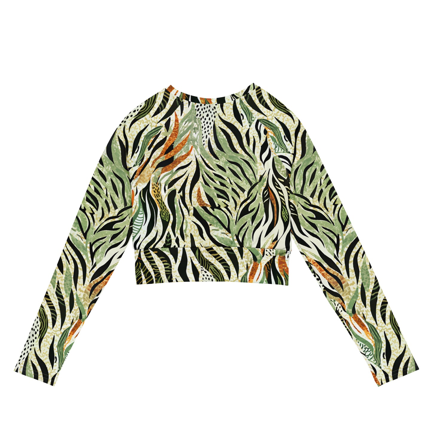 Recycled long-sleeve crop top- Nature Design III