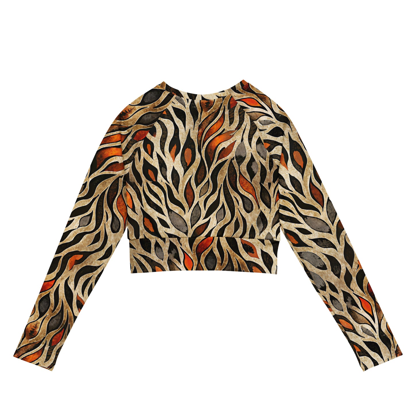 Recycled long-sleeve crop top- Nature Design I