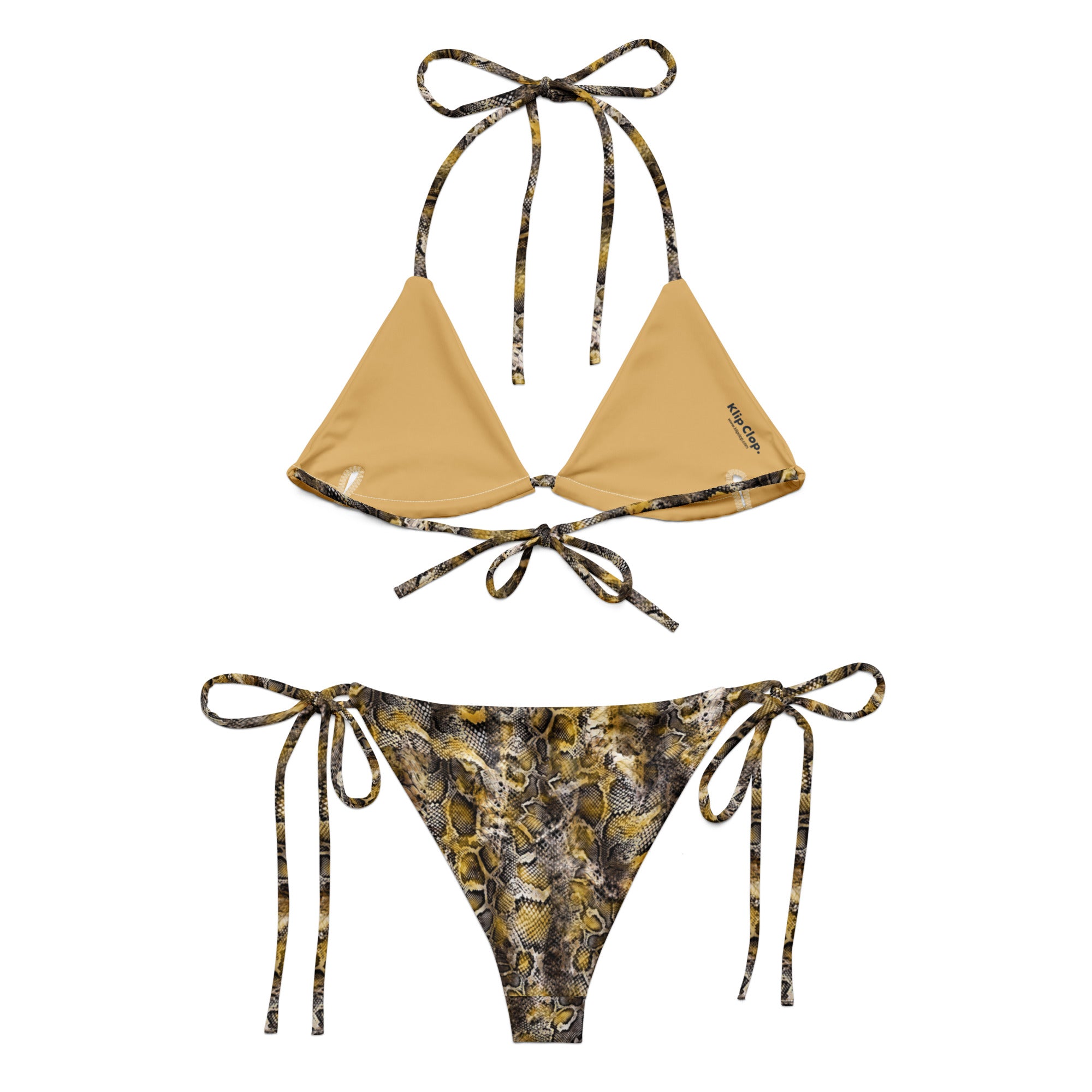 Recycled string bikini-Snake Skin IV